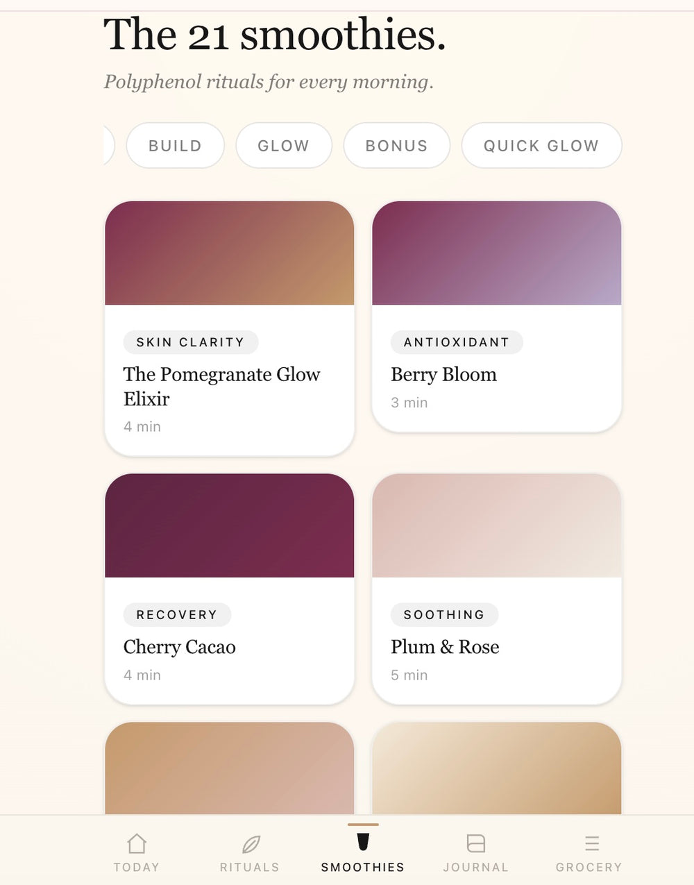 The Inner Glow Reset app — 21-day ritual program by NOURÉ